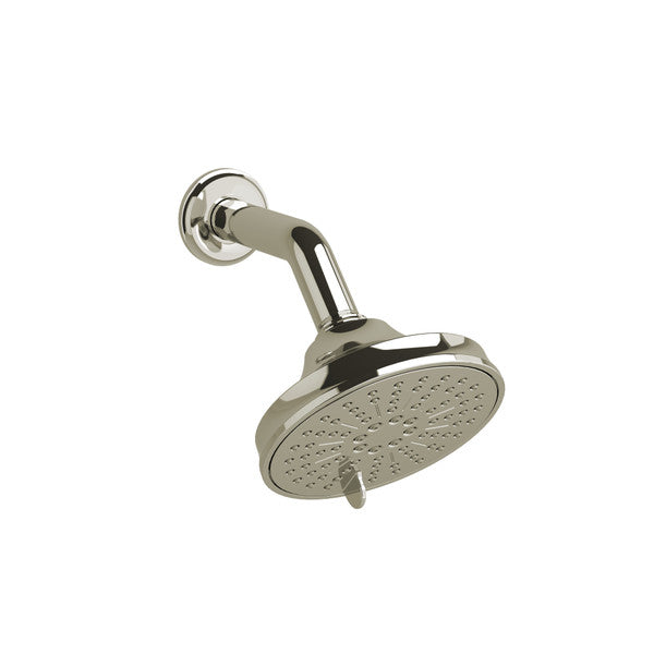 Wall-mounted shower head with a sleek design