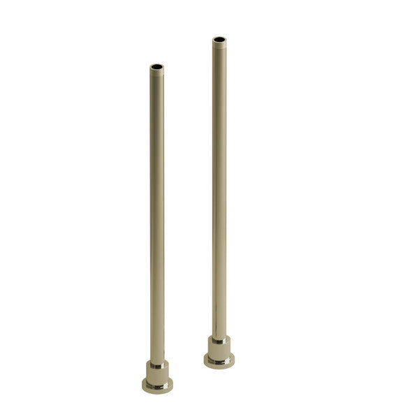 Two metal pipes with threaded ends