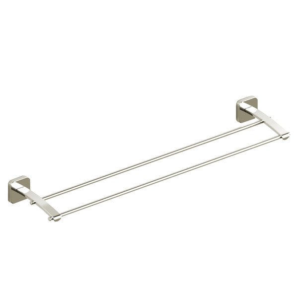 Double towel bar with sleek wall-mounted design