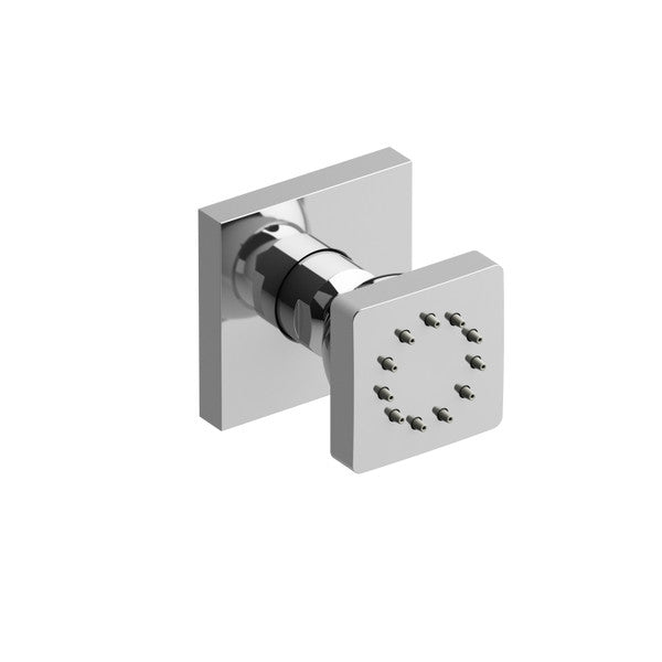 Chrome shower head with square design