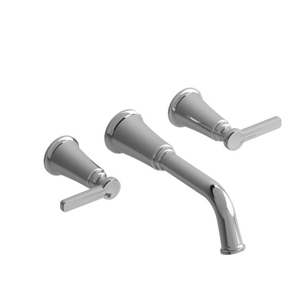 Modern chrome faucet with two handles