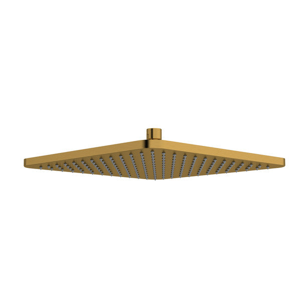 Modern gold square showerhead with multiple spray nozzles