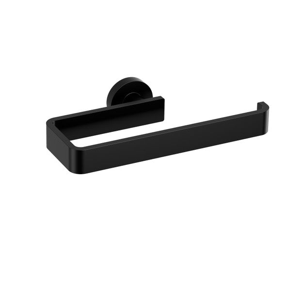 Modern black towel bar with a minimalist design