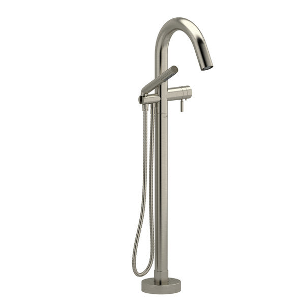 Modern freestanding bathroom faucet with a sleek design