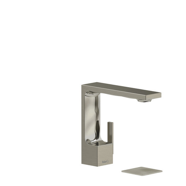 Modern silver kitchen faucet with a minimalist design.