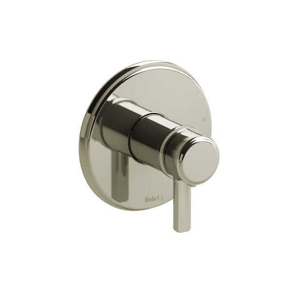 Modern bathroom faucet handle in polished chrome finish
