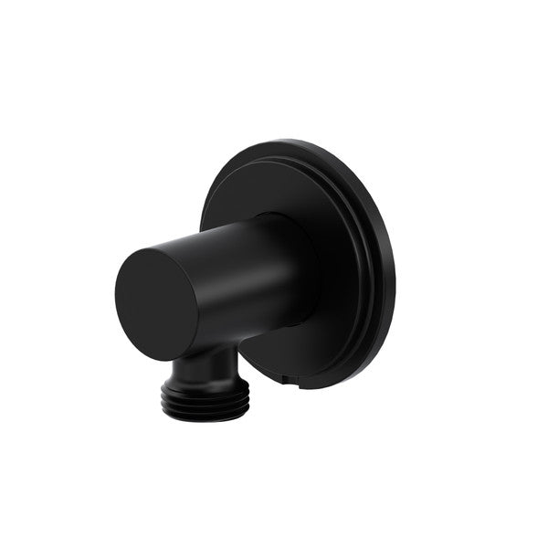 Black wall-mounted plumbing fixture