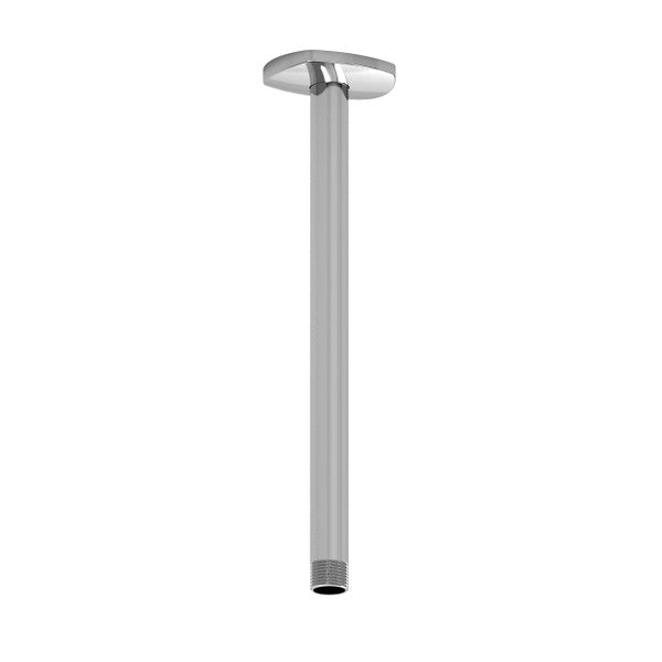 Chrome ceiling-mounted shower arm