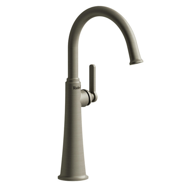 Modern kitchen faucet with a sleek curved design
