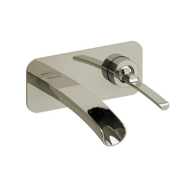 Modern wall-mounted bathroom faucet with a sleek design