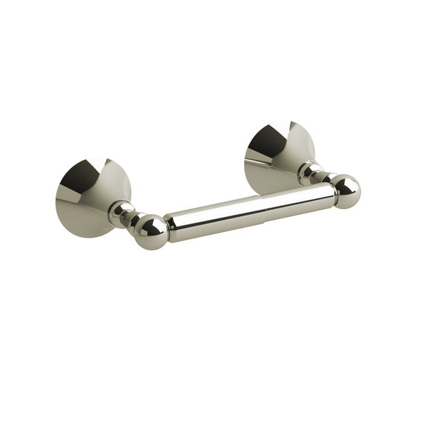 Polished silver grab bar mounted on a wall