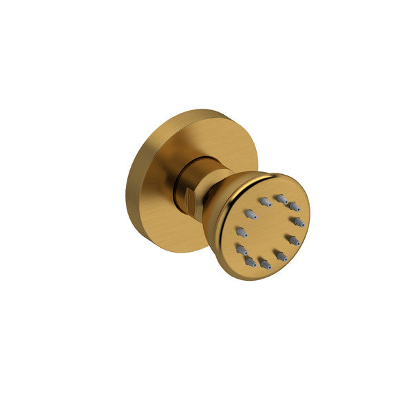 Gold bathroom showerhead with multiple nozzles
