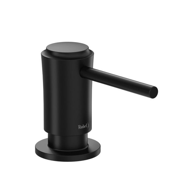 Modern black soap dispenser with a sleek design