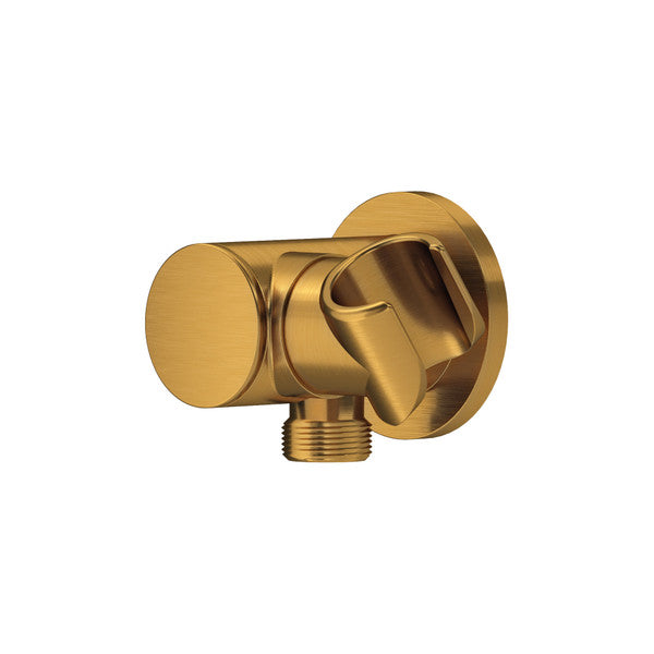 Golden wall-mounted shower bracket