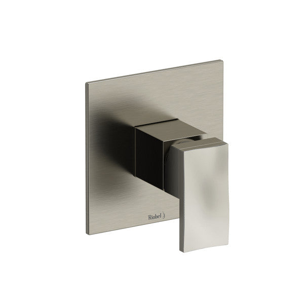 Modern wall-mounted faucet handle in brushed nickel finish