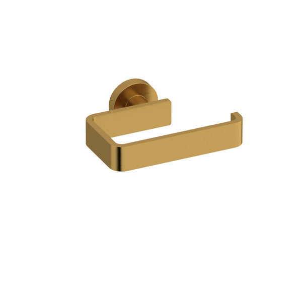 Gold towel holder on a wall