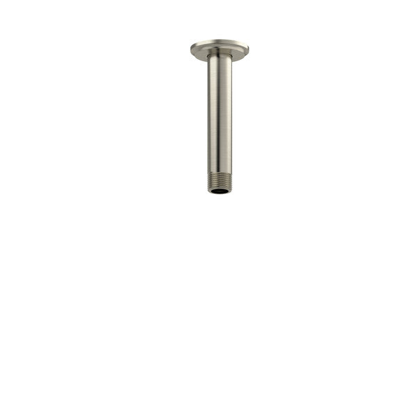 A vertical metal pipe with a flat circular base, designed for mounting.
