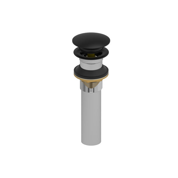 Black and silver sink drain stopper