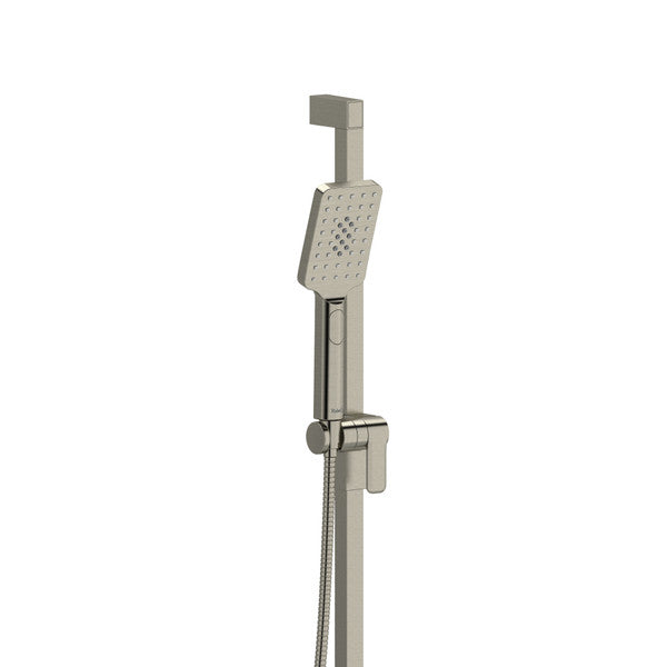 Contemporary showerhead with a sleek design.