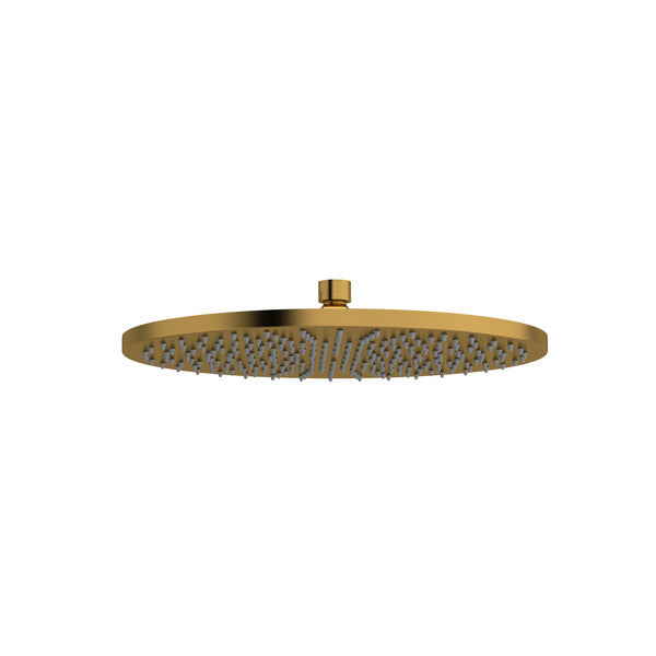 Gold round shower head with no water running