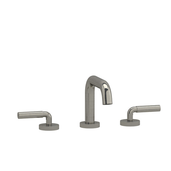 Modern chrome faucet with two lever handles