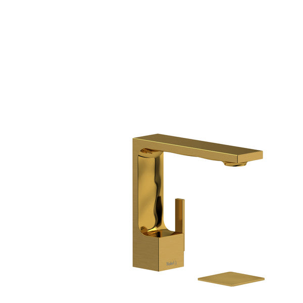 Modern gold kitchen faucet with a sleek design