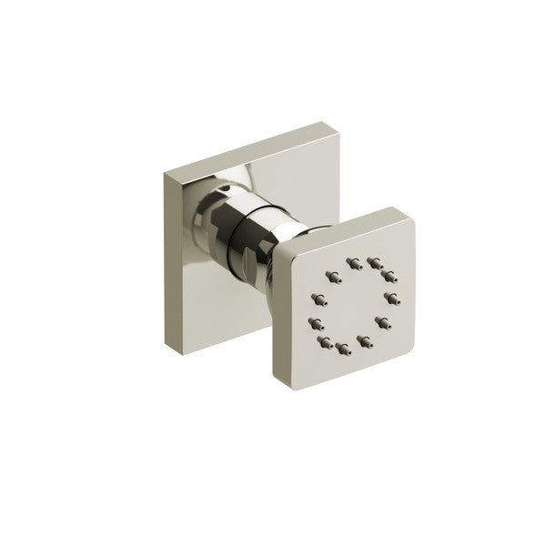 Square chrome bath tap handle