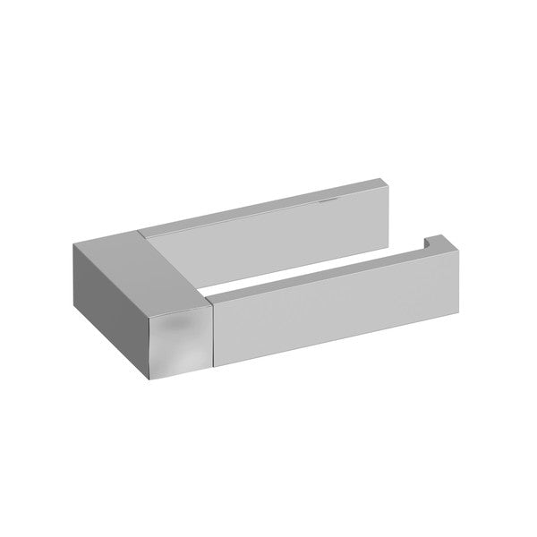 A metallic rectangular clip or bracket.