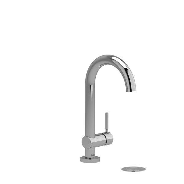 Modern chrome kitchen faucet with a sleek design