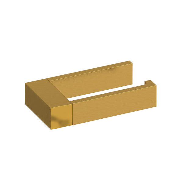 Gold-colored metal clip with a rectangular design