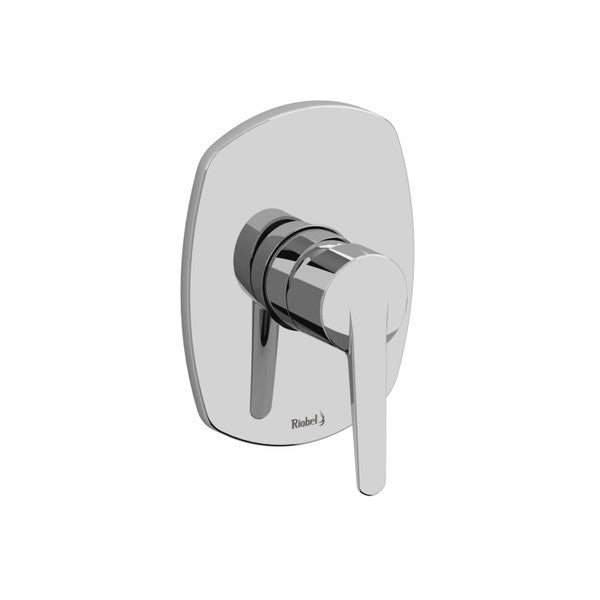 Modern chrome shower valve with a sleek design