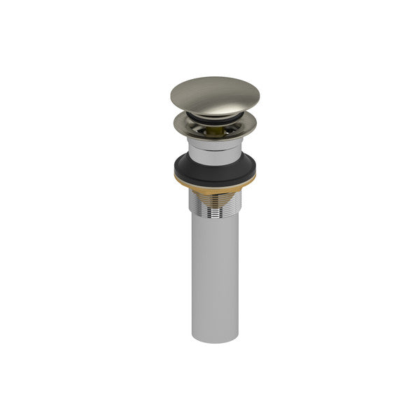 Modern sink drain stopper with a polished finish