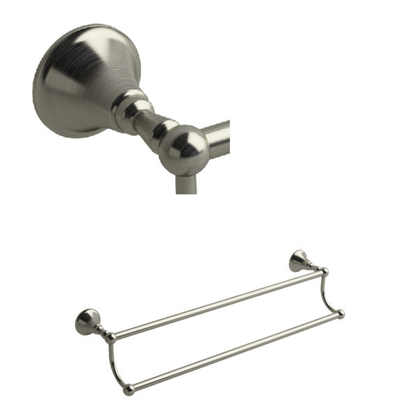 Bathroom towel rack with modern design and polished finish