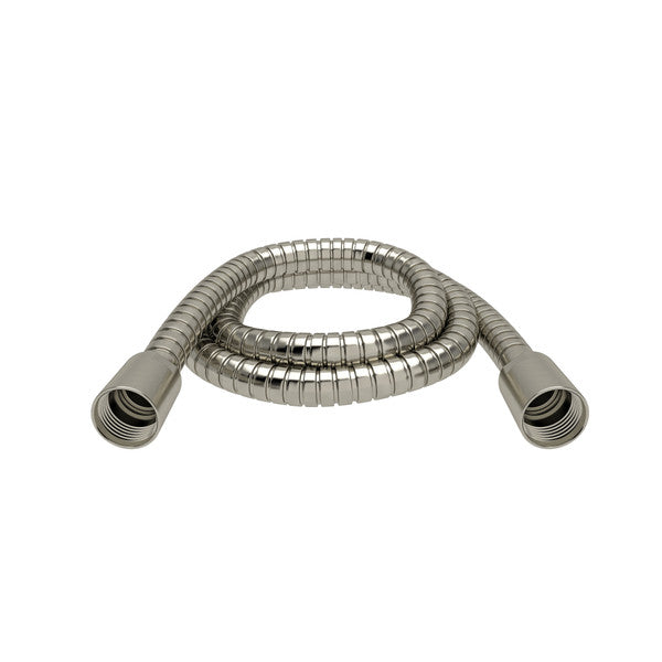 A flexible metallic hose with threaded fittings on both ends