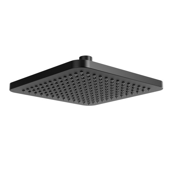 Square black shower head with multiple nozzles