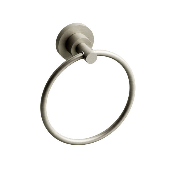 Modern bathroom towel ring mounted on a wall