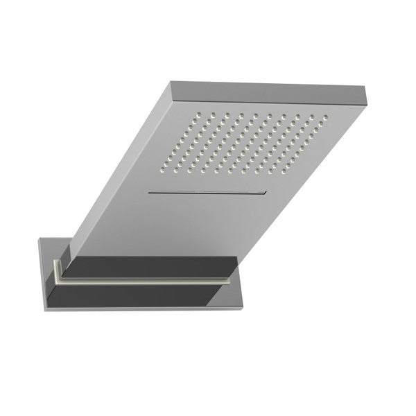 Modern rectangular ceiling-mounted rain showerhead