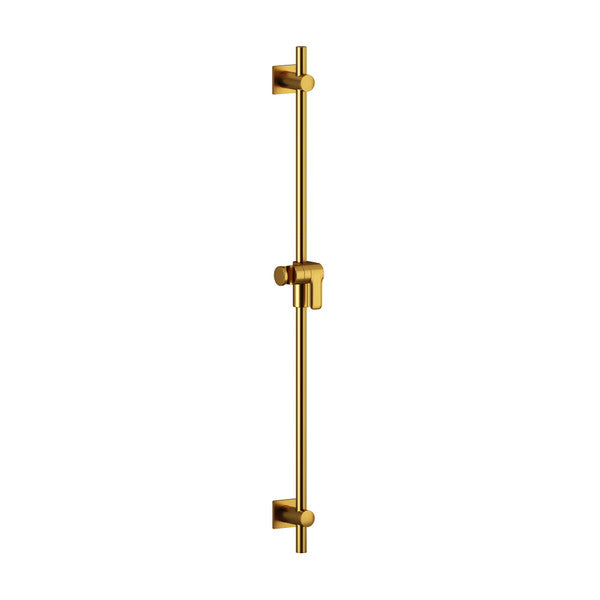 Gold shower rail with adjustable holder