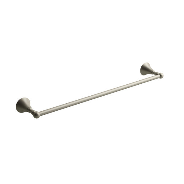 Brushed metal towel bar
