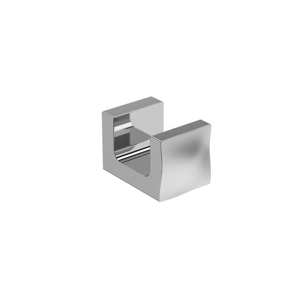 Silver metal hook with a square design