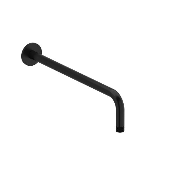 Black wall-mounted shower arm pipe
