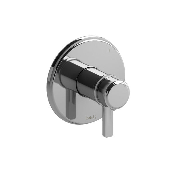 Modern chrome wall-mounted faucet control