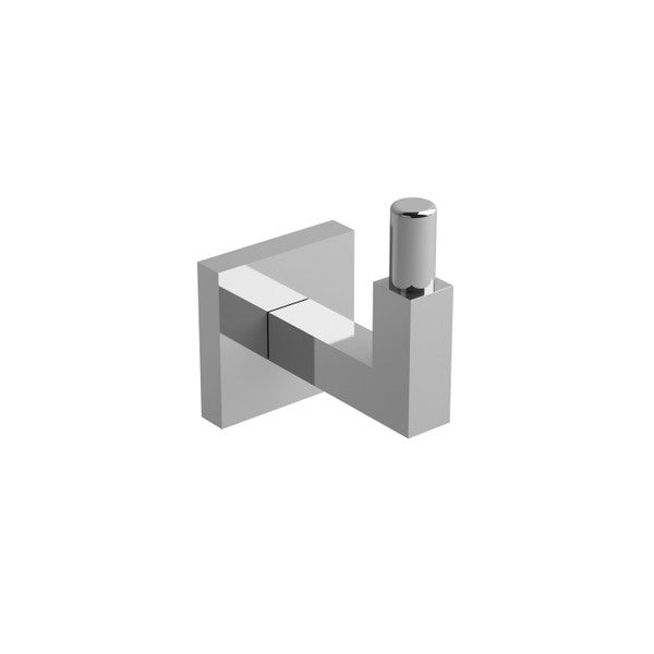 Modern chrome wall hook with a square design