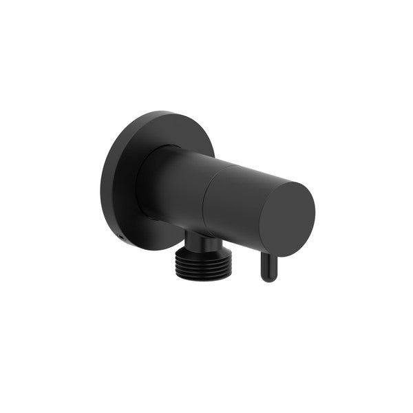 Matte black wall-mounted water outlet valve