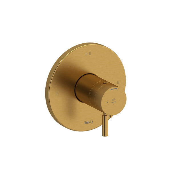 Modern gold wall-mounted shower mixer faucet