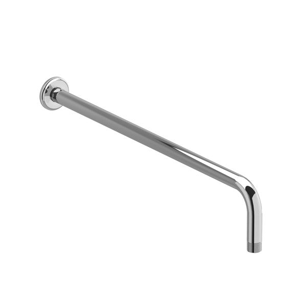Chrome towel bar with a curved design