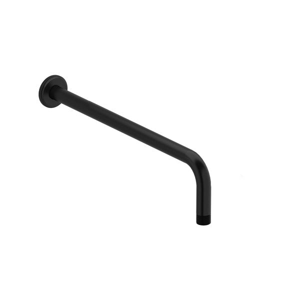 Black curved wall-mounted grab bar