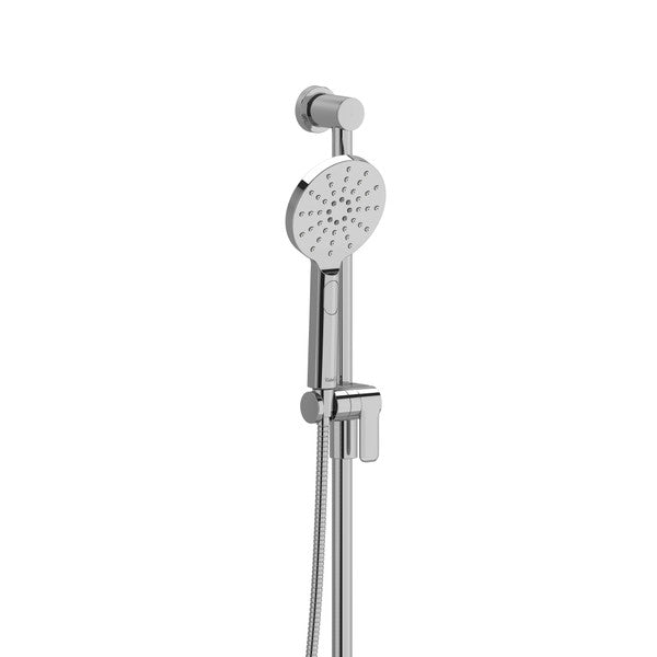 Modern chrome shower head with adjustable handheld sprayer
