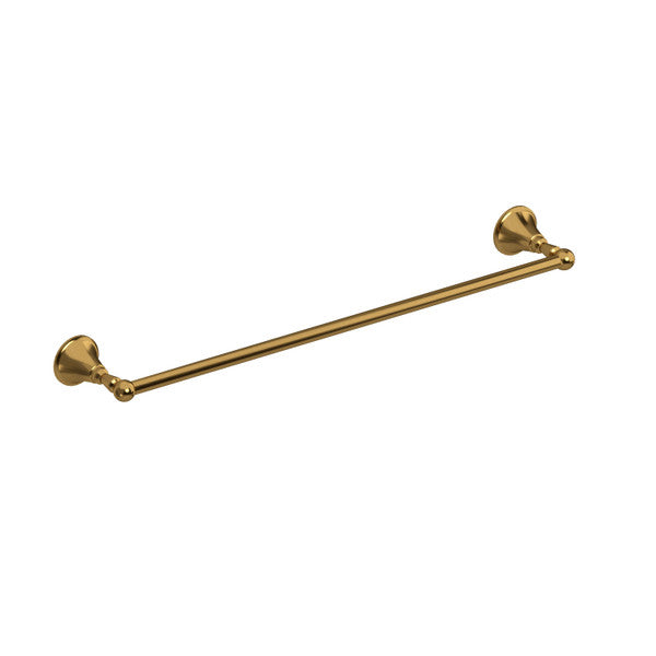 Gold towel bar with decorative ends