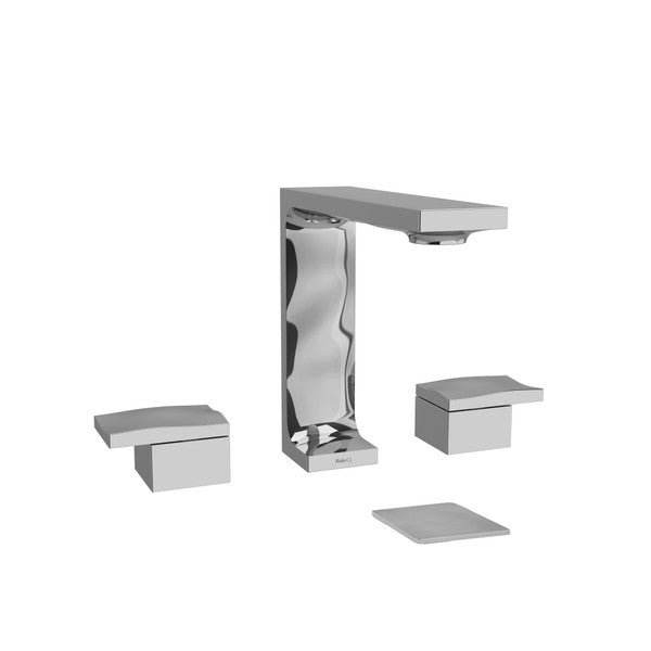 Modern chrome bathroom faucet with separate handles